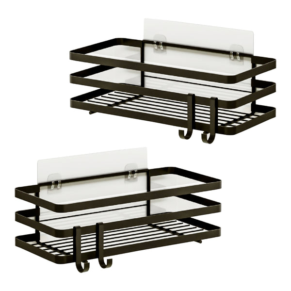 [en.casa] Doucherek Pertunmaa 2-delig 25x12x7,5 cm zwart