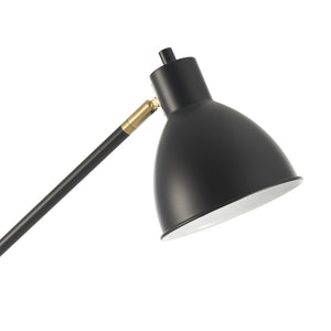 Lampadaire Stockport métal 139 x 58 x 23 cm noir or lux.pro
