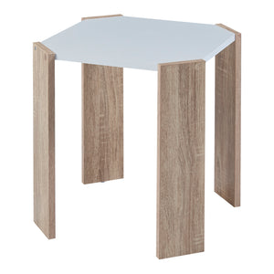 [en.casa] Bijzettafel set van 3 Rantasalmi eikenkleurig en wit
