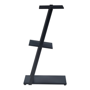[en.casa] Bijzettafel Rollag met 3 planken 72x40x25 cm zwart