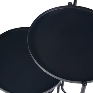 Support de plantes Ostre à 3 niveaux métal 70 x 48 x 25 cm noir [en.casa]