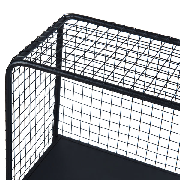 [en.casa] Staand rek Volda open kast 90x50x19 cm zwart