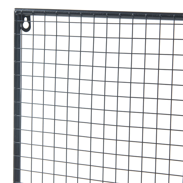 [en.casa] Wandrek Westre metaal 70x60x11 cm zwart