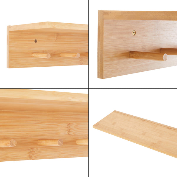 Portemanteau mural Fjord 59 x 17 x 10 cm naturel [en.casa]