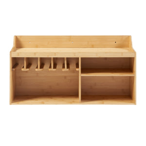 [en.casa] Gereedschap wandrek Gjemnes 86x25x45 cm bamboe