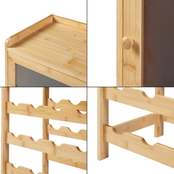 Casier à bouteilles Gjerstad bambou 100 x 47 x 28 cm naturel [en.casa]