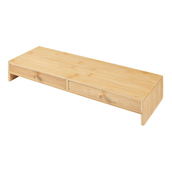 [en.casa] Monitorstandaard Hallstahammar verhoger 56x18x9,5 cm bamboe