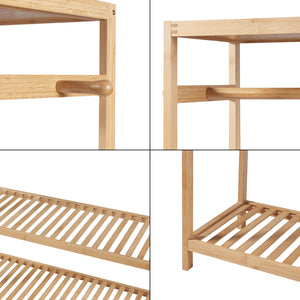 [en.casa] Kledingkast Herøy open kast 165x100x35 cm bamboe