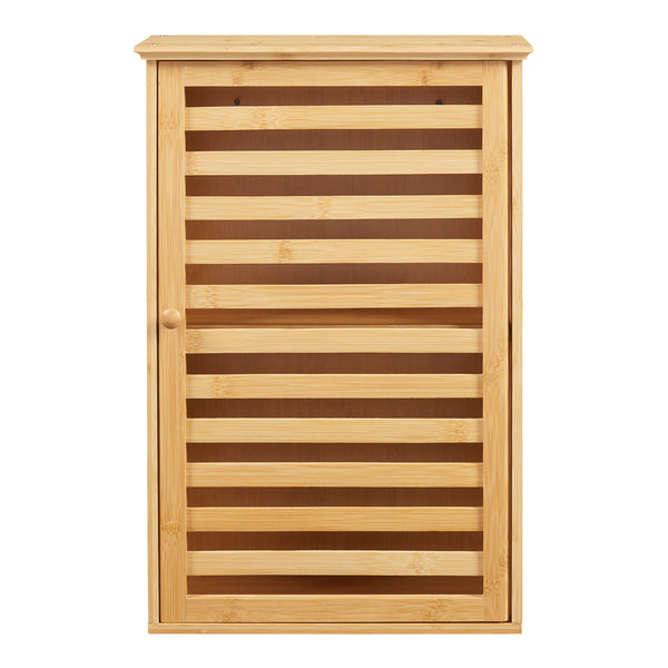 Armoire murale de salle de bain Järfälla bambou 55 x 37 x 16 cm naturel [en.casa]