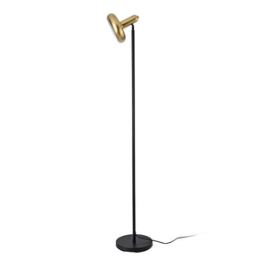 Lampadaire Namsos E27 métal hauteur 156 cm noir or lux.pro