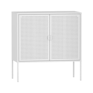 Buffet Castelli acier 83 x 80 x 40 cm blanc [en.casa]