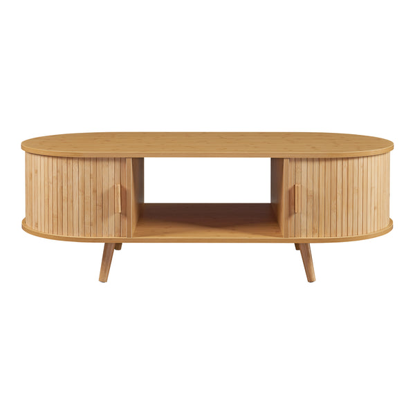 Table basse Nordkapp bambou 120 x 55 x 40 cm naturel [en.casa]