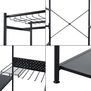 Portemanteau Brønnøy acier 182 x 90 x 46 cm noir [en.casa]