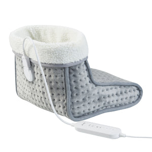 Chauffe-pieds électrique Bari jusqu'à la pointure 46 doublure lavable gris [en.casa]