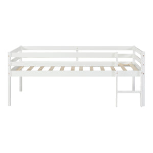 Kinderbed Siikalatva met bedbodem 90x200 cm wit [en.casa]