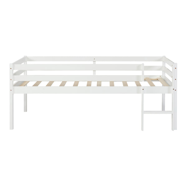 Kinderbed Siikalatva met bedbodem 90x200 cm wit [en.casa]