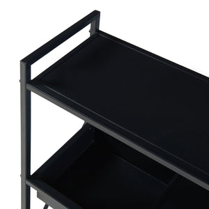 Étagère à fleurs Berkelland métal 66 x 60 x 20 cm noir [en.casa]