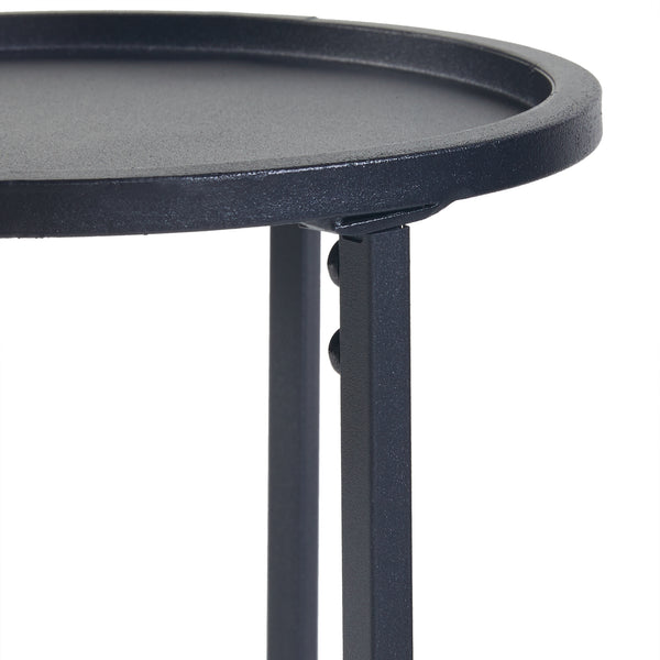 Set de 3 porte-plantes Nesodden de tailles variées métal noir [en.casa]
