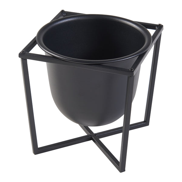 [en.casa] Plantenstandaard Nordmaling set van 2 zwart