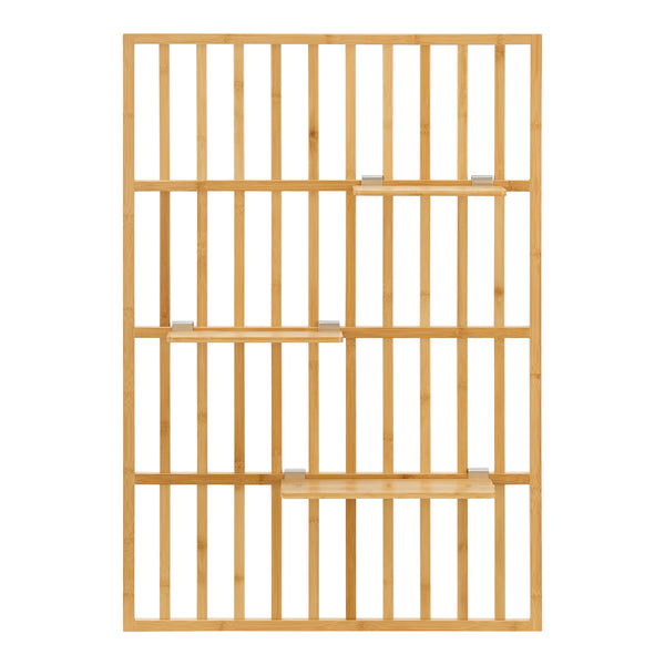 Étagère murale Røst bambou 120 x 80 x 13 cm naturel [en.casa]
