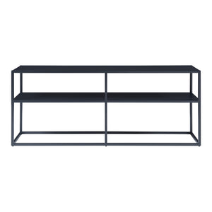 Meuble TV Solund acier 120 x 30 x 46 cm noir [en.casa]