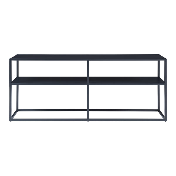 Meuble TV Solund acier 120 x 30 x 46 cm noir [en.casa]