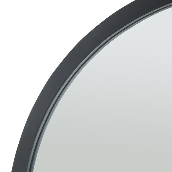 Miroir mural Suomussalmi MDF diamètre 60 cm noir [en.casa]