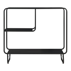 Table console Færder acier noir mat [en.casa]