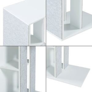 Table d'appoint avec griffoir pour chat Ljungby 58 x 40 x 30 cm blanc [en.casa]