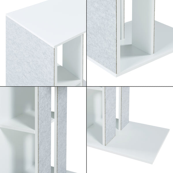 Table d'appoint avec griffoir pour chat Ljungby 58 x 40 x 30 cm blanc [en.casa]