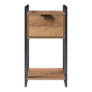 Table d'appoint Namsskogan panneau de particules métal 62 x 33 x 32 cm effet noyer noir [en.casa]
