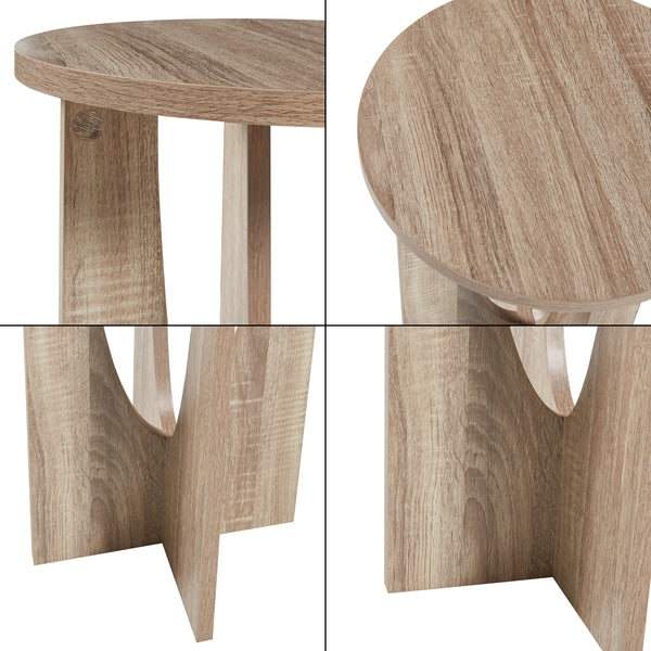 Table d'appoint Rindal 57 x 38 cm effet chêne [en.casa]