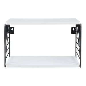 Étagère murale Moss 39 x 18 x 23 cm noir blanc [en.casa]