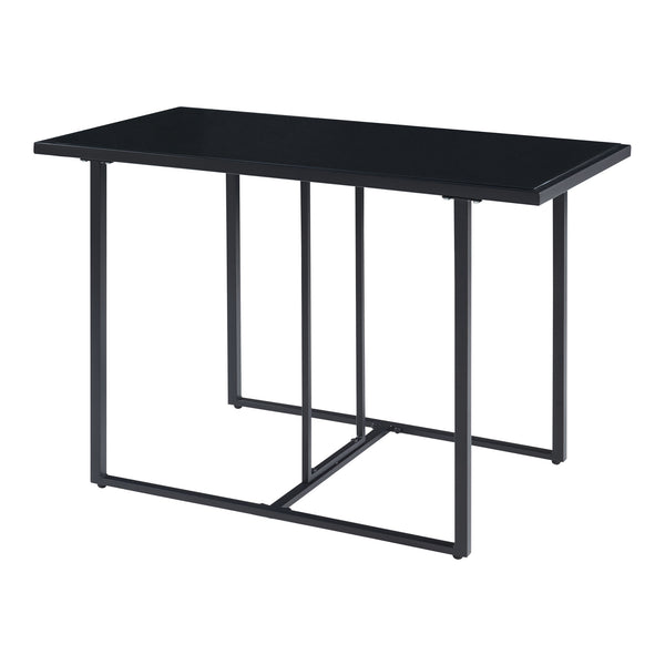 Tuinset Accadia 3-delig glazen tafel met 2 stoelen zwart bruin en grijs casa.pro