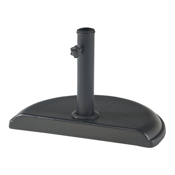 Parasolvoet Bisenti parasolhouder beton halfrond 45x29x4,5 cm zwart casa.pro