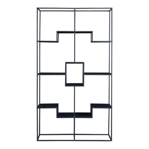 Boekenkast Råde open kast metaal 180x100x35 cm zwart [en.casa]