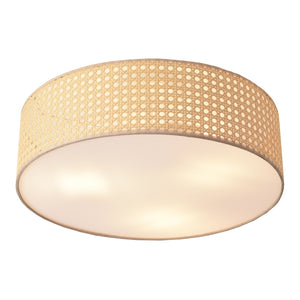Plafonnier Ascot 3 x E27 blanc aspect rotin lux.pro