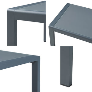Table basse de jardin Avise verre trempé 100 x 60 x 40 cm anthracite casa.pro