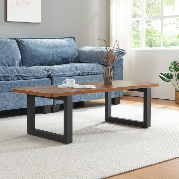 Lot de 2 pieds de table Lunderskov acier 35 x 50 cm noir [en.casa]