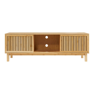 Meuble TV Ypäjä 150 x 42 x 50 cm bambou naturel [en.casa]