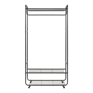 Portant à vêtements Vestvågøy acier 176 x 90 x 40 cm noir [en.casa]