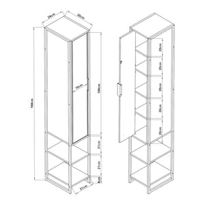 Ensemble de meubles de salle de bain 4 pièces Namsskogan effet noyer noir [en.casa]