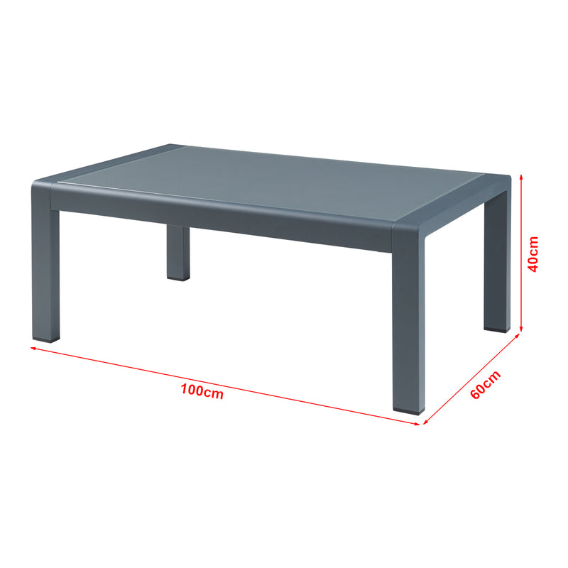 Maatschets Tuinset Avise 2-delig tuintafel met tuinbank antraciet en donkergrijs casa.pro