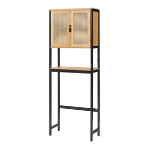 Meuble WC Tervola 172 x 63 x 27 cm noir naturel [en.casa] 