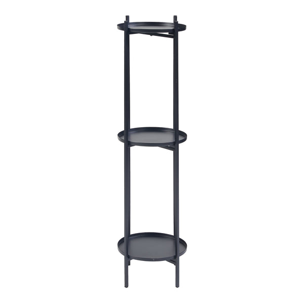 Ensemble de 3 porte-plantes Tuusula noir [en.casa]