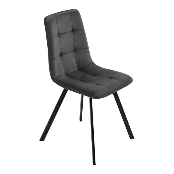 Lot de 4 chaises de salle à manger Lexnitz gris foncé noir [en.casa]