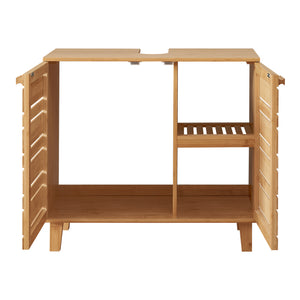 Wastafelonderkast Epind bamboe naturel 60x66x30 cm [en.casa]