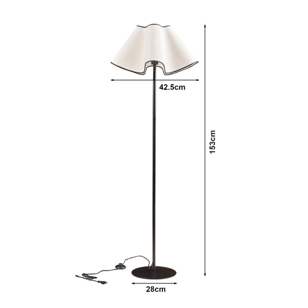  Lampadaire Ashton hauteur 153 cm noir / blanc lux.pro


