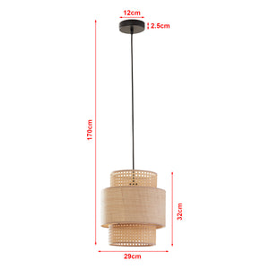 Hanglamp Biggar E27 fitting 170 cm hoog zwart en beige lux.pro