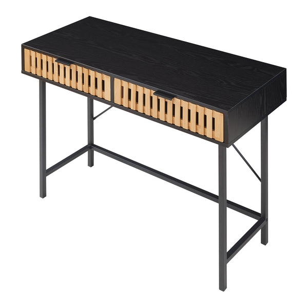 Table console Luniehti 100 x 40 x 75 cm noir naturel [en.casa]
